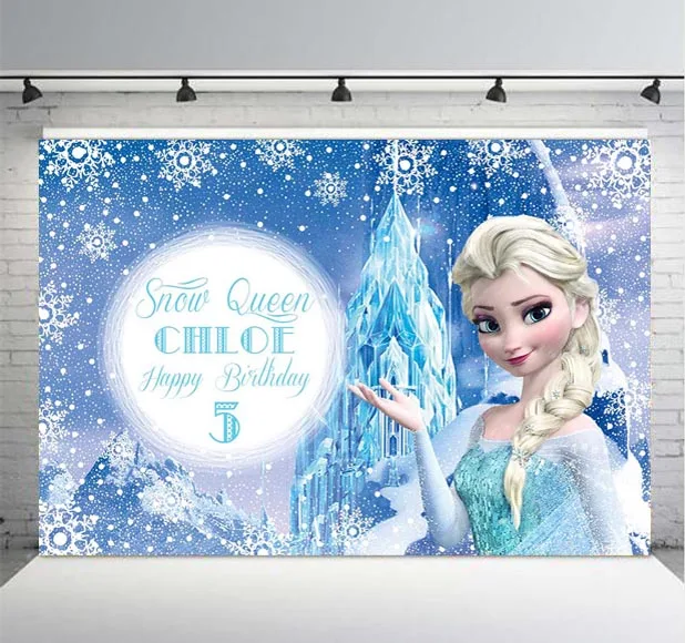 

Vinyl Frozen Ice Queen Princess Anna Children Baby Photography Studio Backgrounds Professional Indoor Photo Backdrops 5x7ft