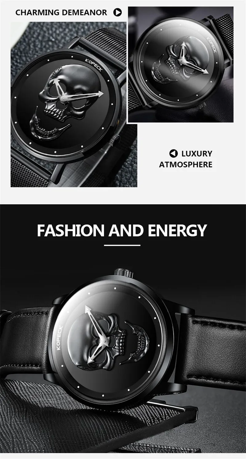 Лидирующий бренд Роскошные женские кварцевые часы с черепом Спортивные Светящиеся женские часы Миланская сетка сталь большой циферблат женские часы Reloj Mujer