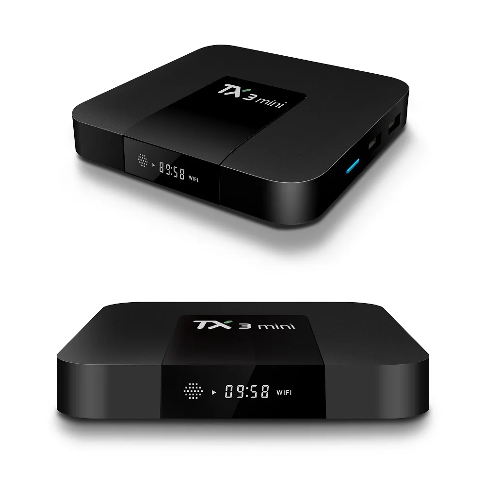 TX3 Мини Смарт ТВ коробка 1 ГБ/1 Гб 2 ГБ/16 GB Android 7 четырехъядерный Amlogic S905W Поддержка