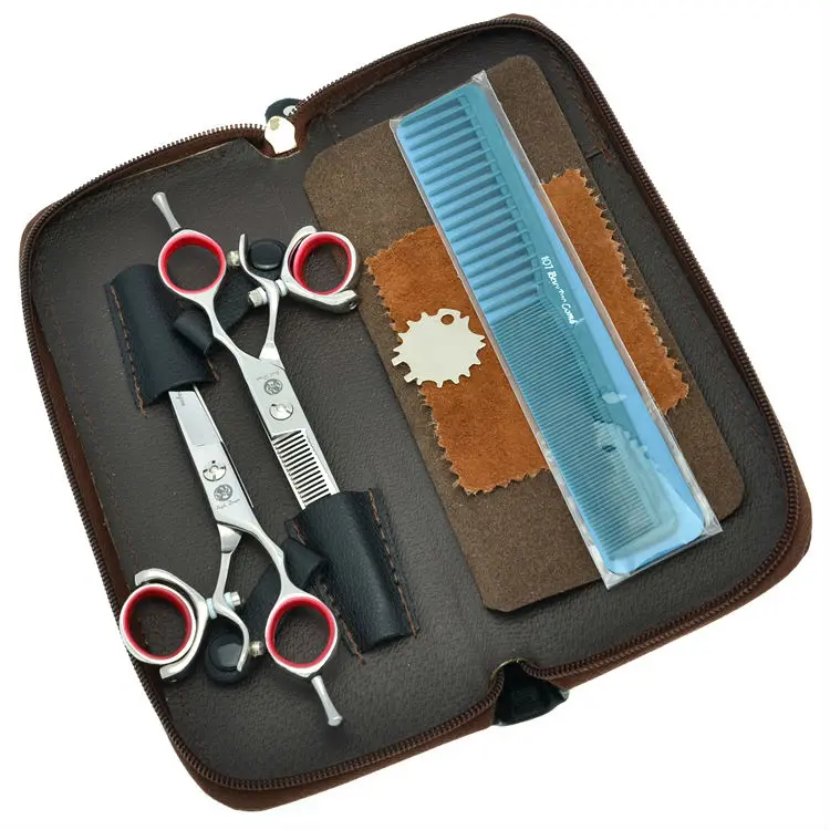 

5.5" 6.0" Professional Hair Scissors Set 360 Degree Rotate Salon Hair Cutting Scissors Thinning Shears, LZS0443