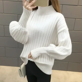 

Women Turtleneck Sweater Fashion Female Casual Basic Pullovers Warm Knitted Sweaters