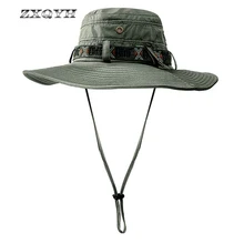 ZXQYH мужские летние солнцезащитные шляпы с широкими полями, снайперская шляпа, уличная Кепка для кемпинга, Мужская Военная тактическая Кепка, непальская Кепка с защитой от ультрафиолета