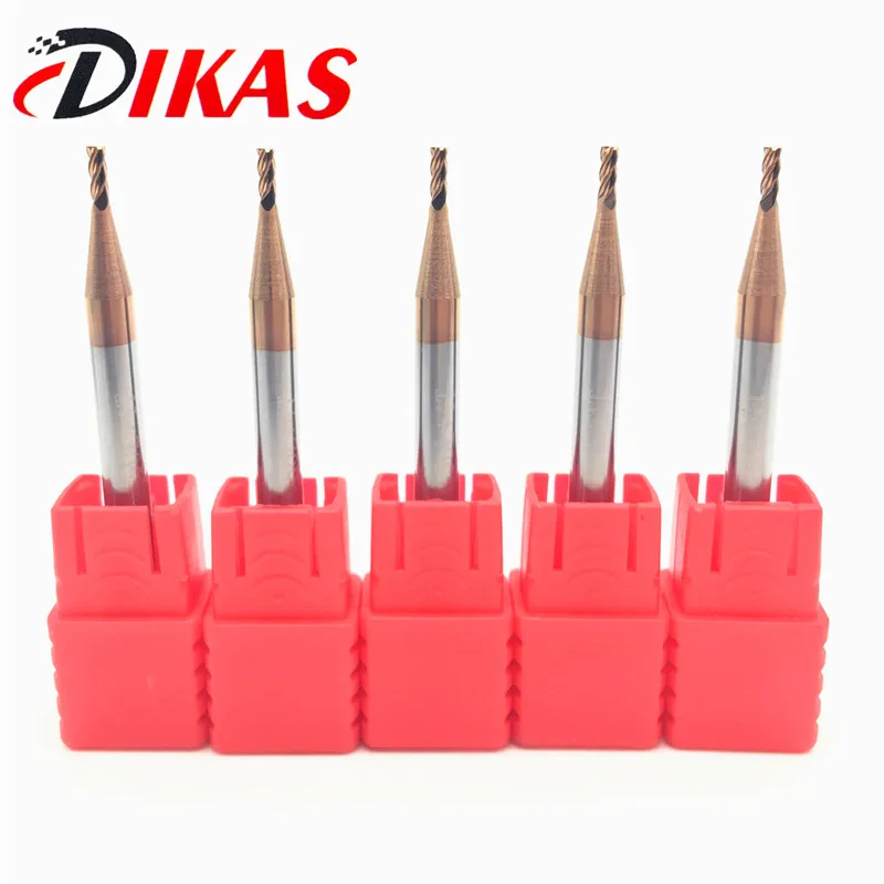 

Dikas 55HRC d1.5*4L*D4*50L*4F material Carbide Square Flatted End Mill 4mm coating nano use for High-speed milling machine