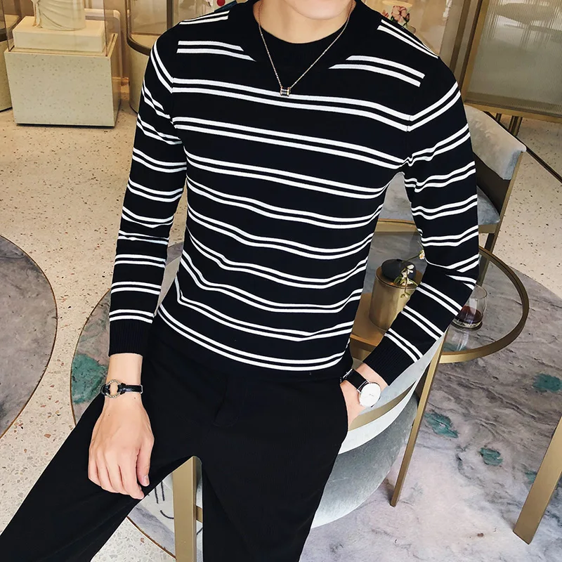 Aliexpress.com : Buy 2018 New Striped Sweater Men Slim Fit