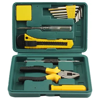 

One Set Stainless Steel Household Hand Tools Kit Hardware Kit Hammer Wrench Cutting Pliers Screwdrivers Emergency Tool