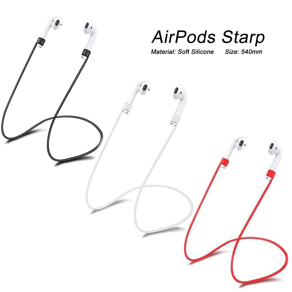 Pack of 7 Accessories Silicone Protective Cover Pouch Case& Anti Lost Strap & Ear Cover Hooks for Apple AirPods Case 6