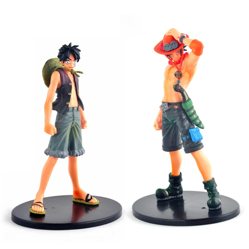 Japam Anime One Piece Straw Hat Luffy Ace Figures Toys Pop Kids Cosplay Dolls Brinquedos Gift 16cm 2pcslot (6)