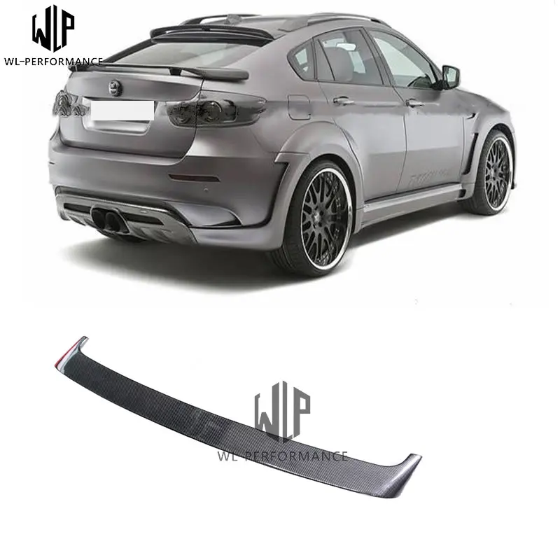 x6 Carbon Fiber Rear Roof / Top Spoiler rear trunk wing car body kit For BMW X6 E71 2008-2014 Car styling use | Автомобили и