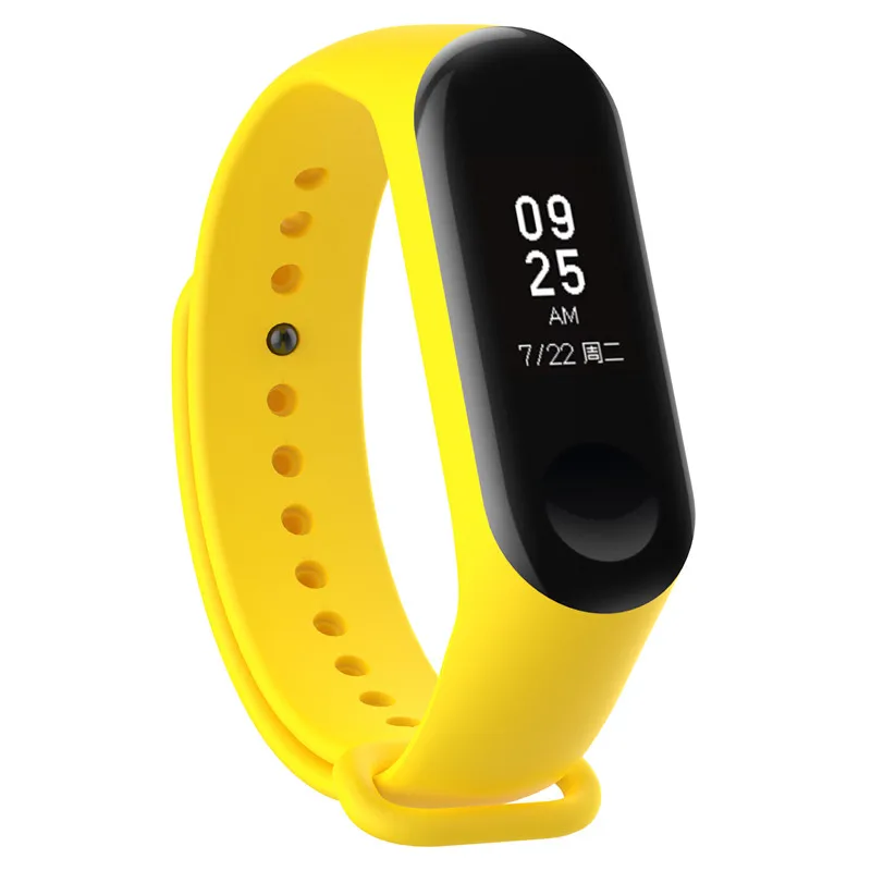 Ремешок силиконовый для Xiaomi MiBand 3 спортивный мягкий сменный Браслет наручных