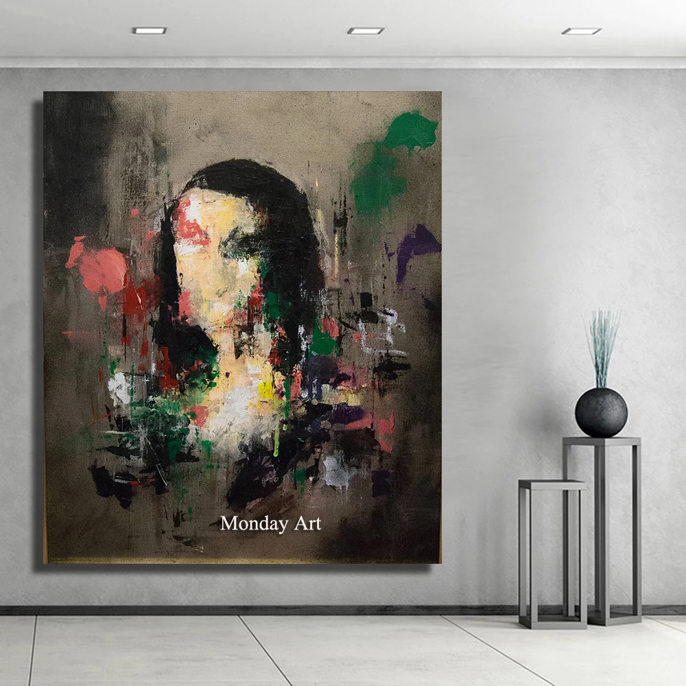 Home-Decor-Canvas-Wall-Art-Abstract-Portrait-Oil-Painting-Canvas-Print-Wall-Pictures-for-Living