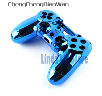 

ChengChengDianWan Chrome colour Housing case for Playstation 4 PS4 controller shell cover High Quality 2pcs
