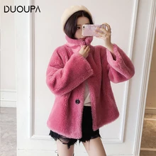 DUOUPA 2019 Lazy Fashion Wool Velvet Coat Female Short Wool Wool Dream Small Particles Small Fur Coat