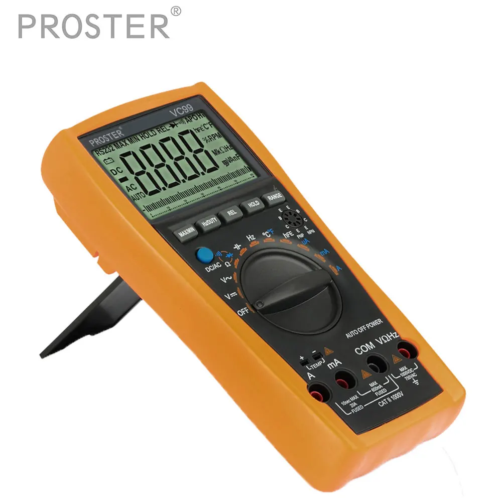 

3 6/7 Auto Range Digital Multimeter AC DC Tester 6999 Counts Auto Range Tester Thermomete Capacitance Resistance Testing Tools