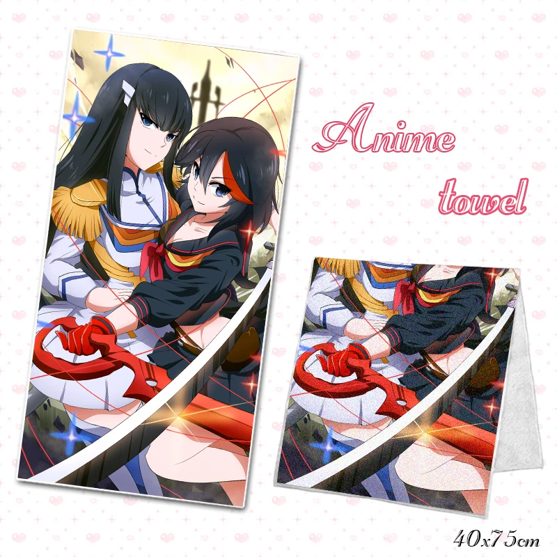 Японское аниме банное полотенце Kill La Matoi Ryuuko Satsuki Kiryuin пляжное из микрофибры s Facecloth