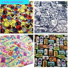 Хорошее платье ткань хлопок мультфильм картина цифровая печать хлопоковая ткань шитье лоскутное Diy Детская футболка простыня 1 метр