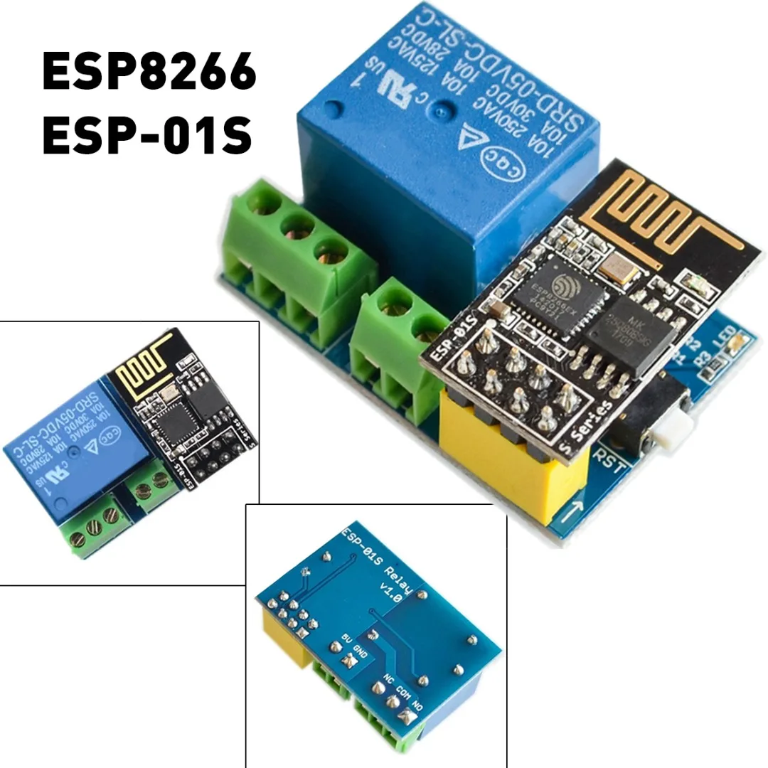 1pc New ESP8266 ESP-01S 5V WiFi Relay Module Smart Home Remote Control Unlock For DIY Project Mayitr