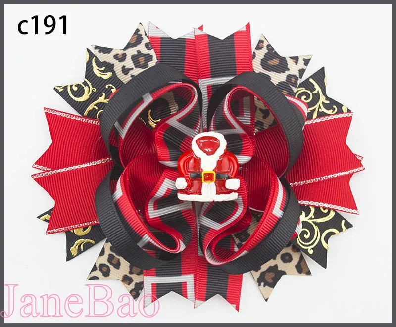 

free shipping 24pcs christmas inspired hair bows Christmas hair bows santa clause big hair bows snowman headbands-B