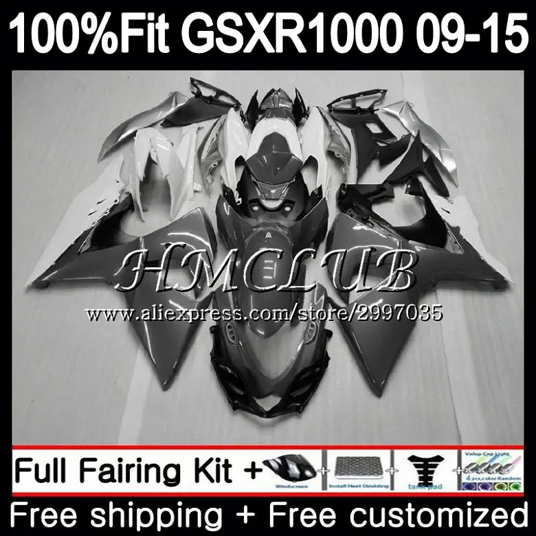 

Injection Gloss Grey For SUZUKI GSXR 1000 2009 2010 2011 2012 2014 2015 35HC.12 GSX-R1000 K9 GSXR1000 09 10 11 12 13 15 Fairing