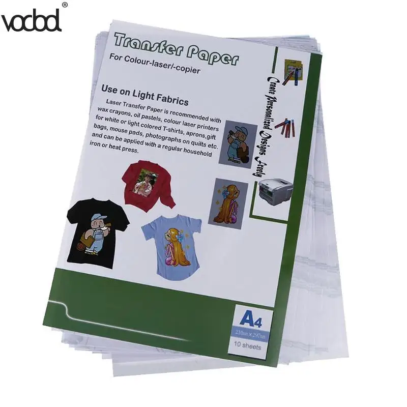10pcs A4 Laser Heat Transfer Papers for T-shirt Bags Thermal Transfers Hollow Paper No Need To Cut Image Direct Printing Tools 10pcs A4 Laser Heat Transfer Papers for T-shirt Bags Thermal Transfers Hollow Paper No Need To Cut Image Direct Printing Tools