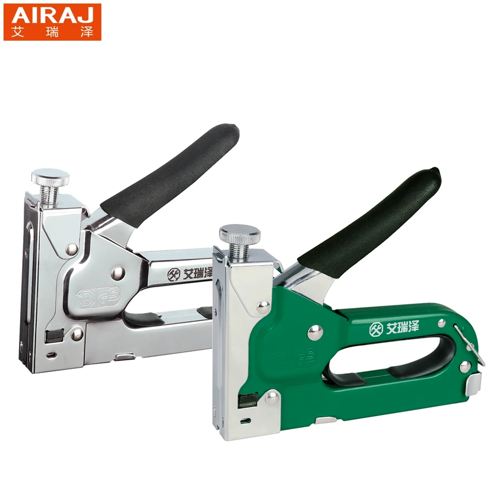 AIRAJ 3 way Heavy Duty Hand Nail Gun Stapler Furniture Staples With 600pcs Nails Include By