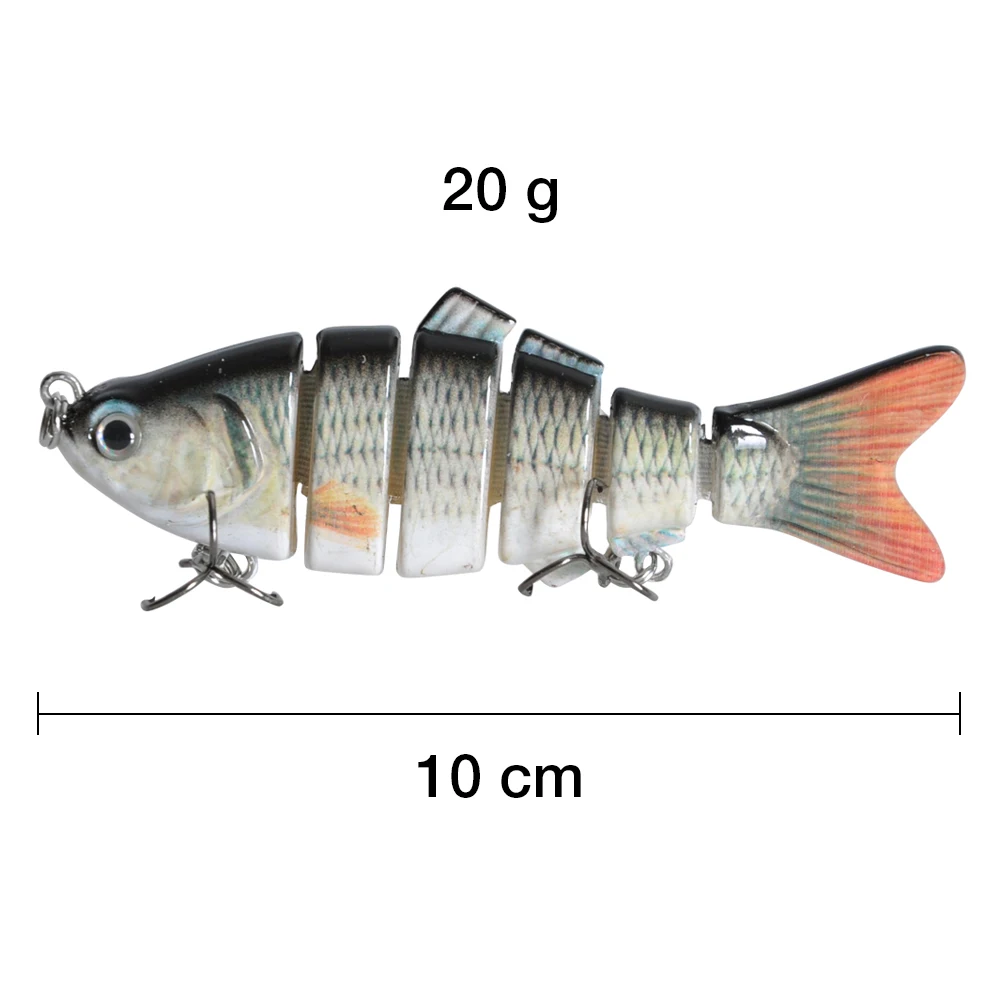 Piscifun الصيد إغراء 10 سنتيمتر 20g 3D عيون 6 شريحة نابض بالحياة الصلب إغراء Crankbait غرق Wobblers 2 هوك الصيد الطعوم Pesca Cebo