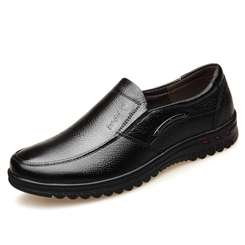 

Factory direct comfortable soft new fashion men's casual shoes high quality first layer leather single shoes father shoes male