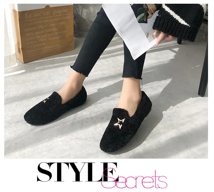 2018 Winter New Warm Flock Ankle Boots Flat Short Plush Snow Boots Women High Quality Slip-On Shoes Size 35-39 M8D256 (13)