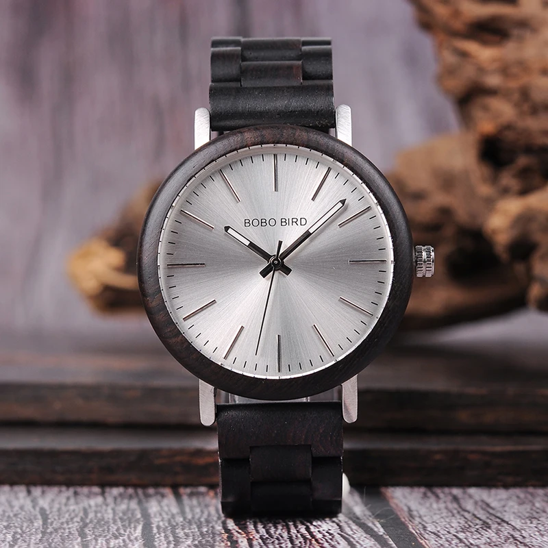 BOBO BIRD Wooden Watches Men Quartz Clock Metal back cover Quality Products Drop ship relogio masculino BOBO BIRD Wooden Watches Men Quartz Clock Metal back cover Quality Products Drop ship relogio masculino