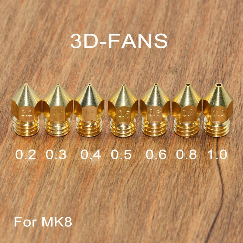 10 шт. медные насадки для 3D-принтера 0 2/0 3/0 4/0 5/0 6/0 8/1 мм | Компьютеры и офис