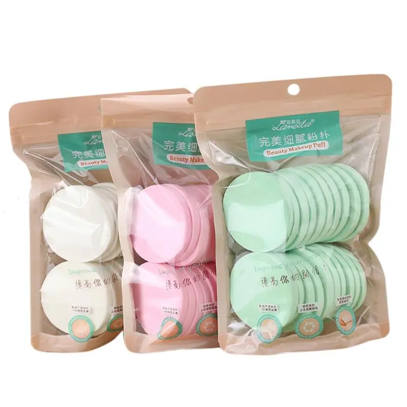 20 шт спонж для лица, основа для макияжа, косметический спонж для макияжа лица, мягкая губка для лица, мы высыхаем порошковой пудрой