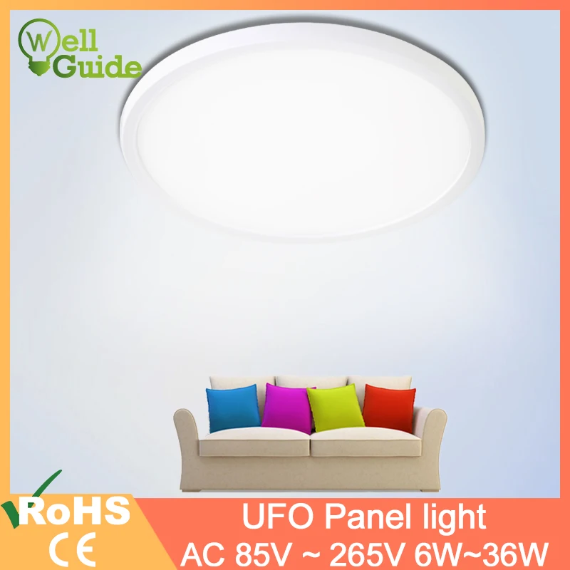 

LED Ceiling Light 36W 24W 18W 13W 9W 6W Down Light Surface Mount Panel Lamp 85-265V Modern UFO Lamp Home Decor Light