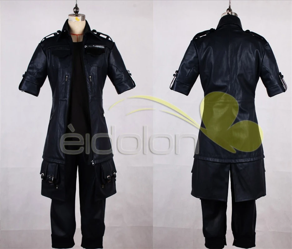 Final Fantasy 15 El Rey Noctis Cosplay Traje Traje Chaqueta de Cuero de LA PU +