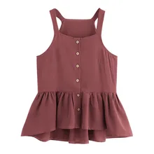 Модные сексуальные топы, женские повседневные топики без рукавов, однобортные топы с рюшами, Топики, летняя пляжная одежда