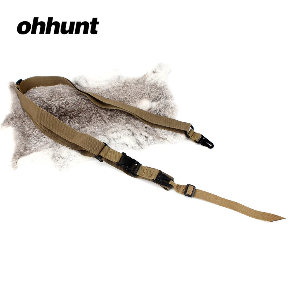 Ohhunt тактические аксессуары винтовка адаптер для ремня охотничий нейлоновый ремень с двумя точками черный загар армейский зеленый 3 цвета для переноски оружия - Цвет: Tan