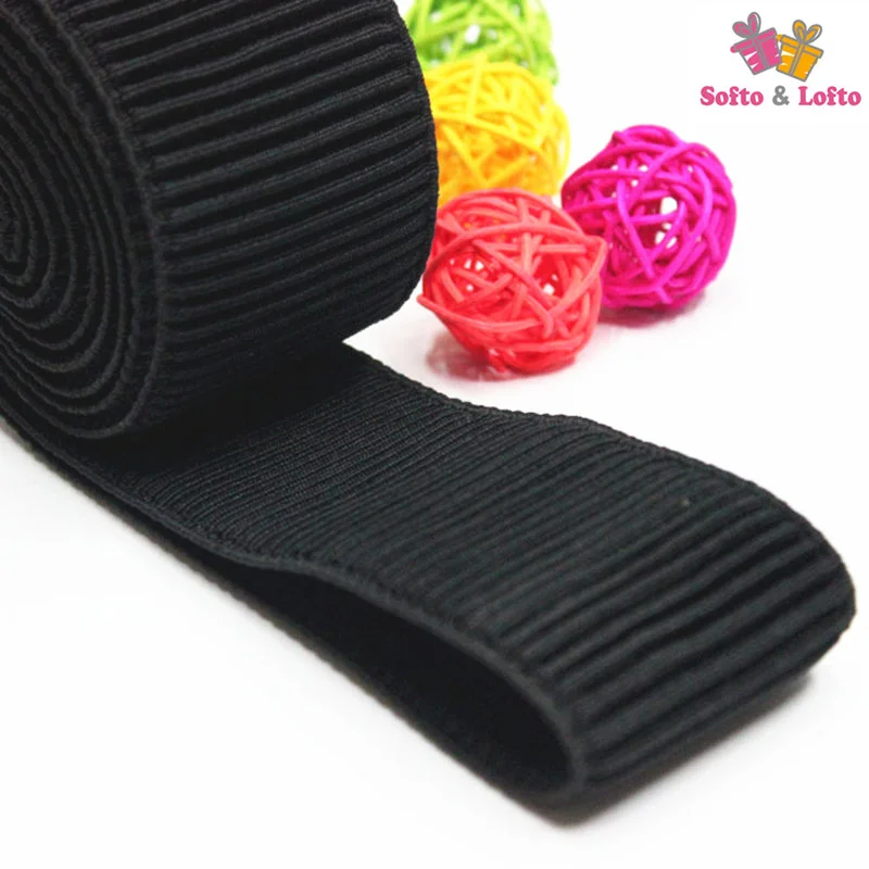 Quality Elastic Bands 5cm Fold Elastic Durable Rubber Belt Ribbon