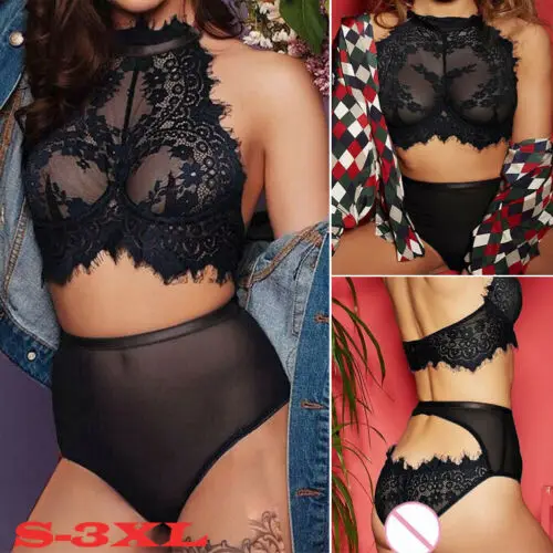 Сексуальное женское кружевное бельё стринги Платье Babydoll Ночное белье плюс