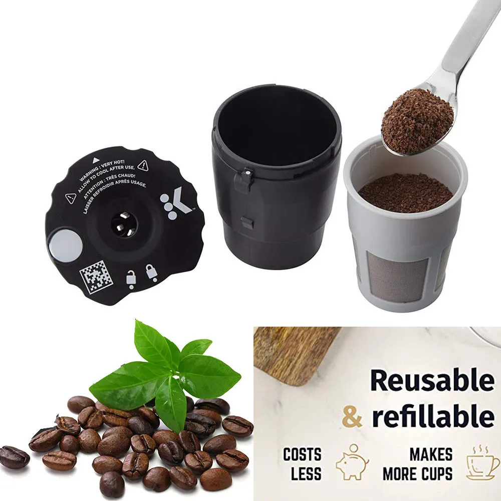 فلتر قهوة قابل لإعادة الاستعمال ل Keurig القهوة كبسولة أكواب قهوة صانع مرشح قابلة لإعادة الاستخدام متوافق Coffeeware المطبخ