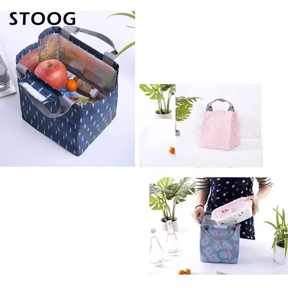 Bento сумка для обедов Tote красивые оксфорды Фламинго узор организации еды столовая сумка водостойкая Пикник сумка для хранения Прямая поставка