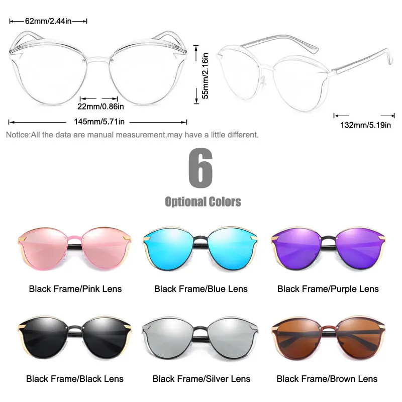 MYMARCH Cat Eye Sunglasses Women Polarized Fashion Ladies Sun Glasses Female Shades Luxury Oculos de sol Feminino UV400 2019