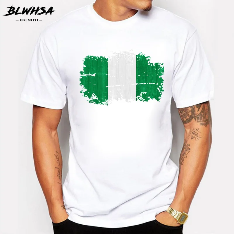 BLWHSA Summer Nigeria T Shirt Men Short Sleeve Men's Clothing Tops