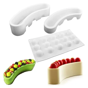 

DINIWELL 1 Set Silicone Cake Mold For Baking Cakes Mousse Breads Chocolates Dessert Bakeware Decorating Tools 3 Pcs Moulds Pan