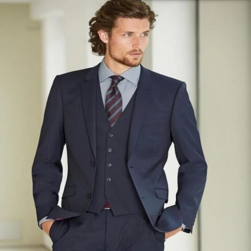 High quality men suits Notch Lapel Tailor Made groom suits Classic