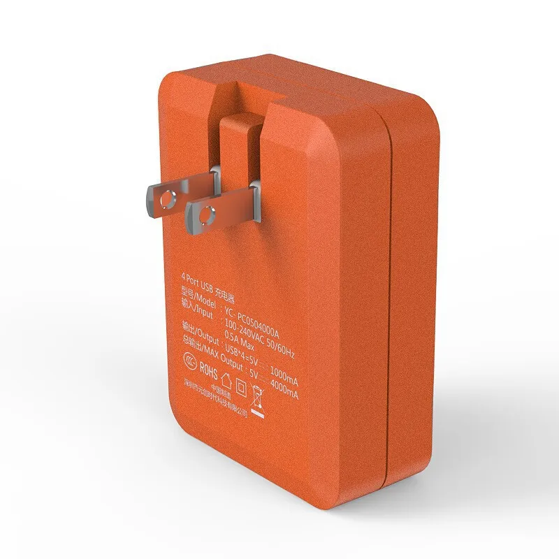 Смарт зарядное устройство ORICO с 4 портами USB настенное складная вилка дизайн для