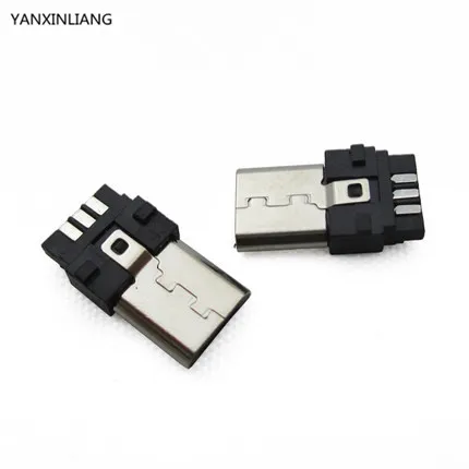 

10pcs/lot Micro USB 5pin Male Plug Connector Welding Type for Tail Charging Mobile Phone