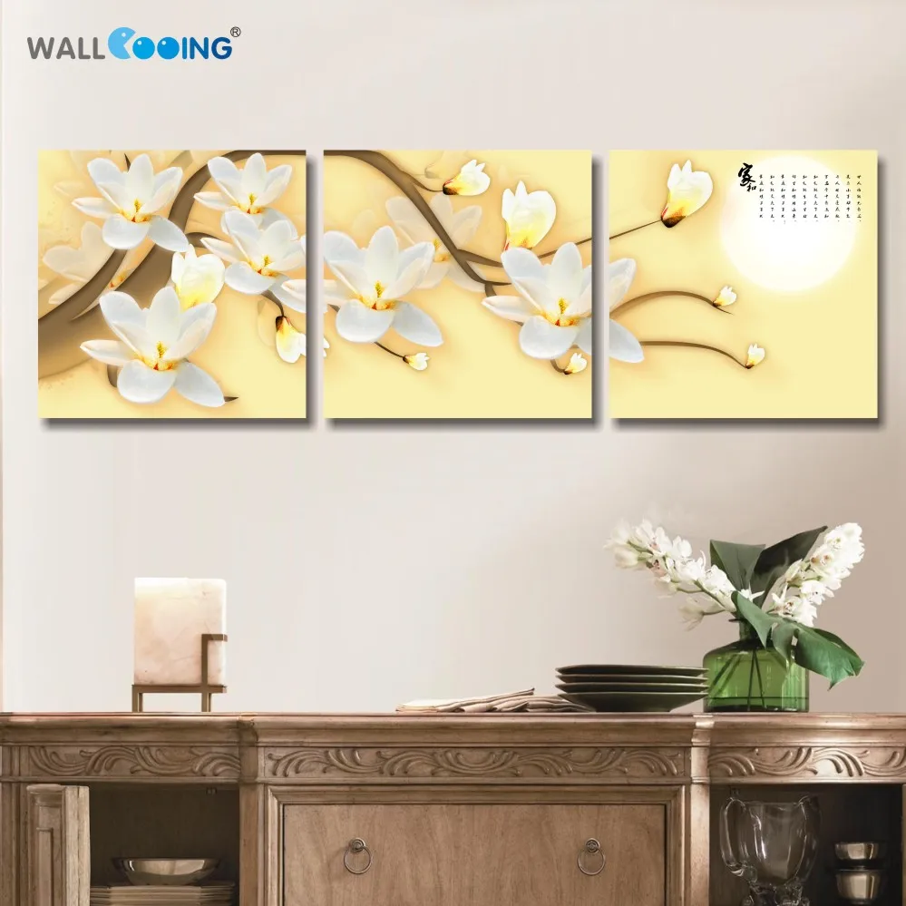 

paint of Art orchids poster Decoration Wall Art Oil Painting Canvas pictures on the wall cuadros Modular sitting room 3 pcs