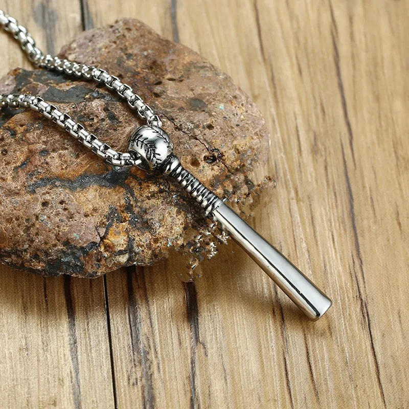 Hip-Hop-Baseball-Cross-Pendant-Necklace-Stainless-Steel-Ball-Bat-Chain-Men-Collares-24-For-Guys_副本