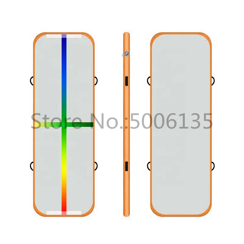 Коврик AirTrack Tumbling, длина 10 футов до 15 футов надувной гимнастический надувной мат воздушный пол мат+ электрический насос обучение/Черлидинг - Цвет: orange color line