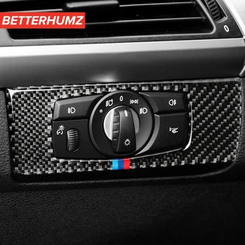 

For BMW E70 E71 X5 X6 series interior Car Headlight Switch Cover Button Frame Trim sticker styling for 2008-2013 accessories