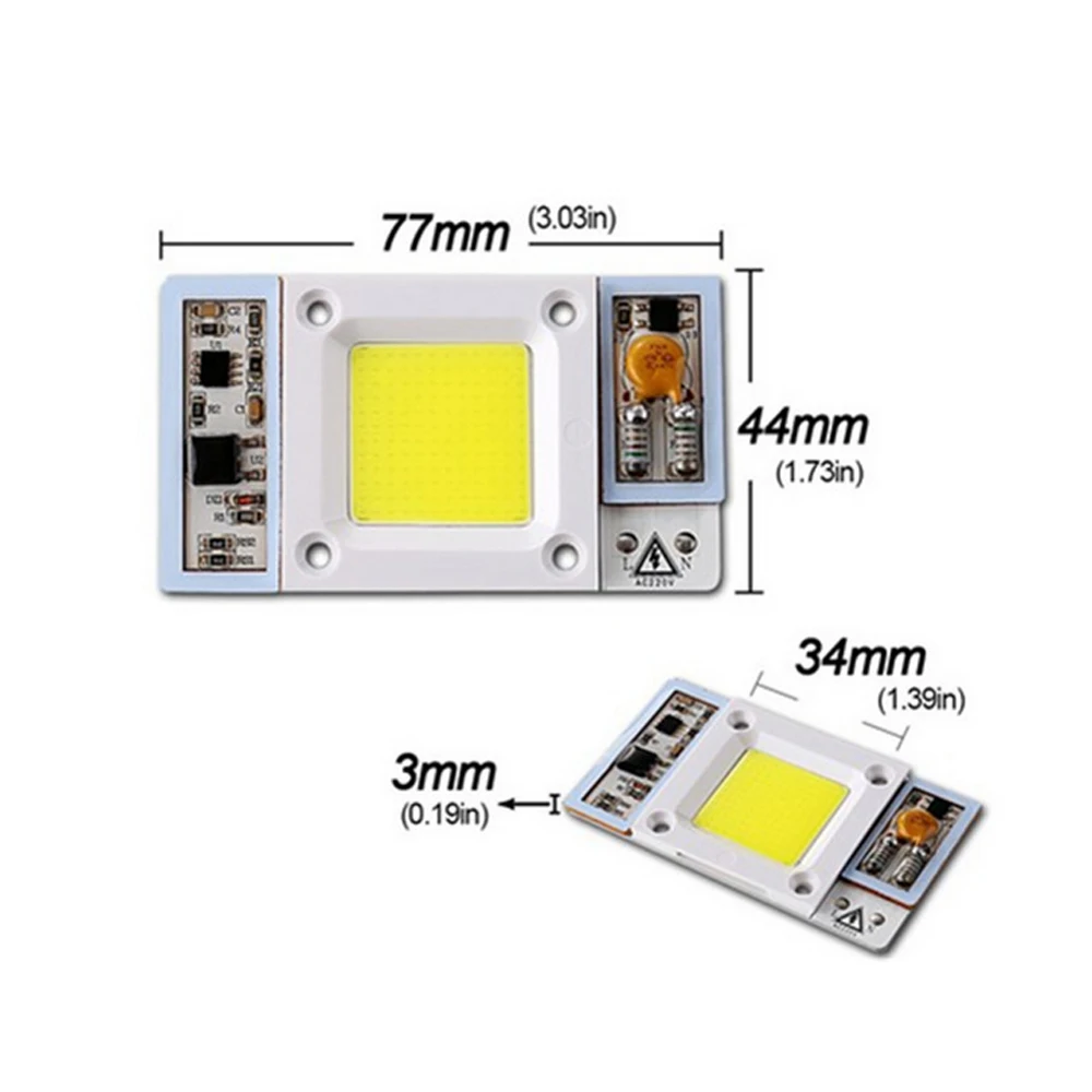 Мощный светодиодный чип AC110V AC85 300V COB литой свет двигатель теплый белый цвет