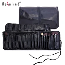 Rosalind Professional Makeup Tools 32 Pcs Makeup Brushes Wooden Color with Leather Bag Cosmetics Make Up Kits